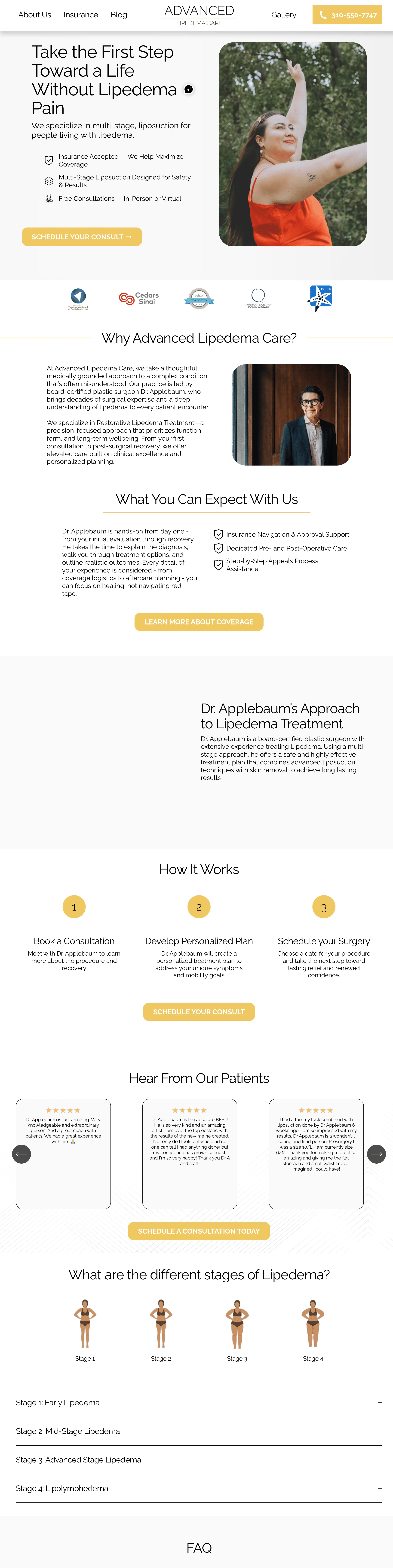 Advanced Lipedema Care full page screenshot