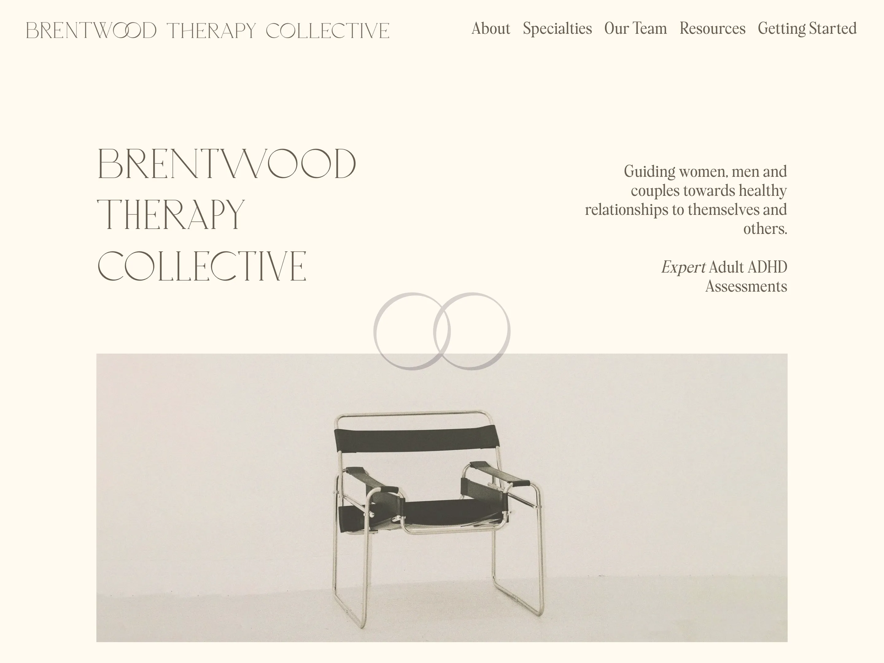 Brentwood Therapy Collective website screenshot