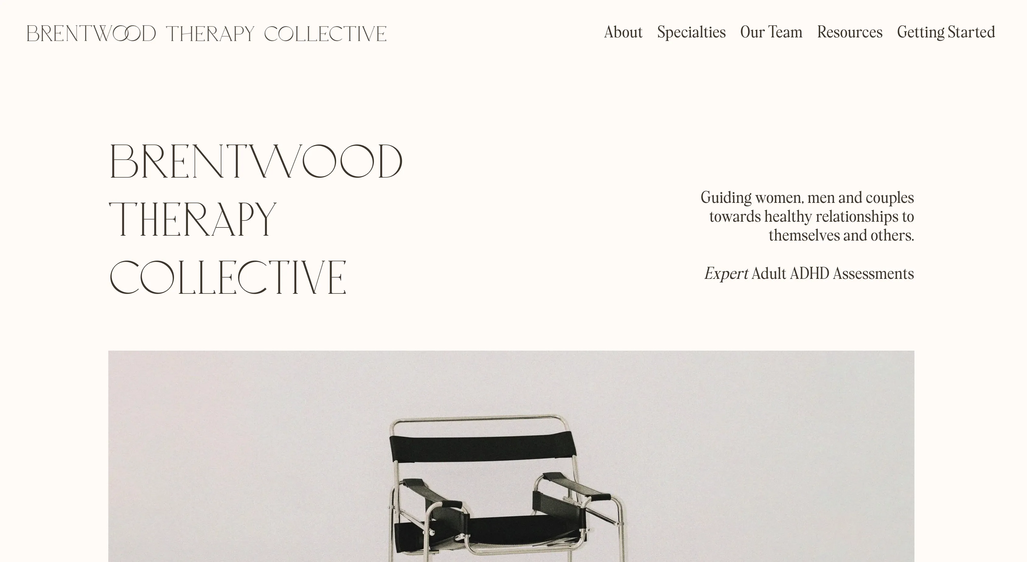 Brentwood Therapy Collective website screenshot