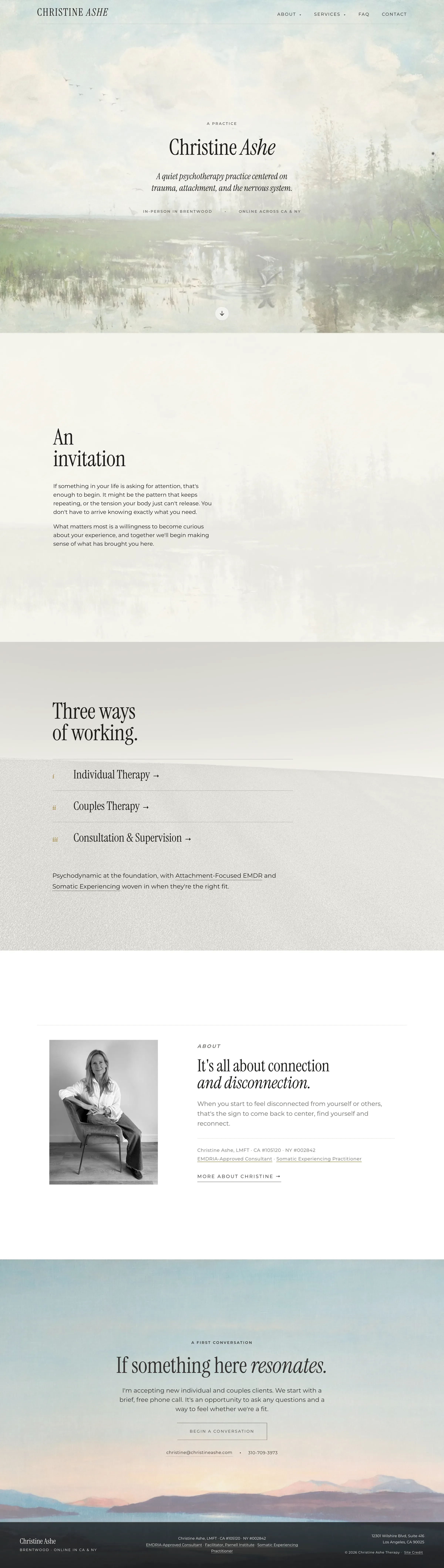 Christine Ashe, LMFT full page screenshot