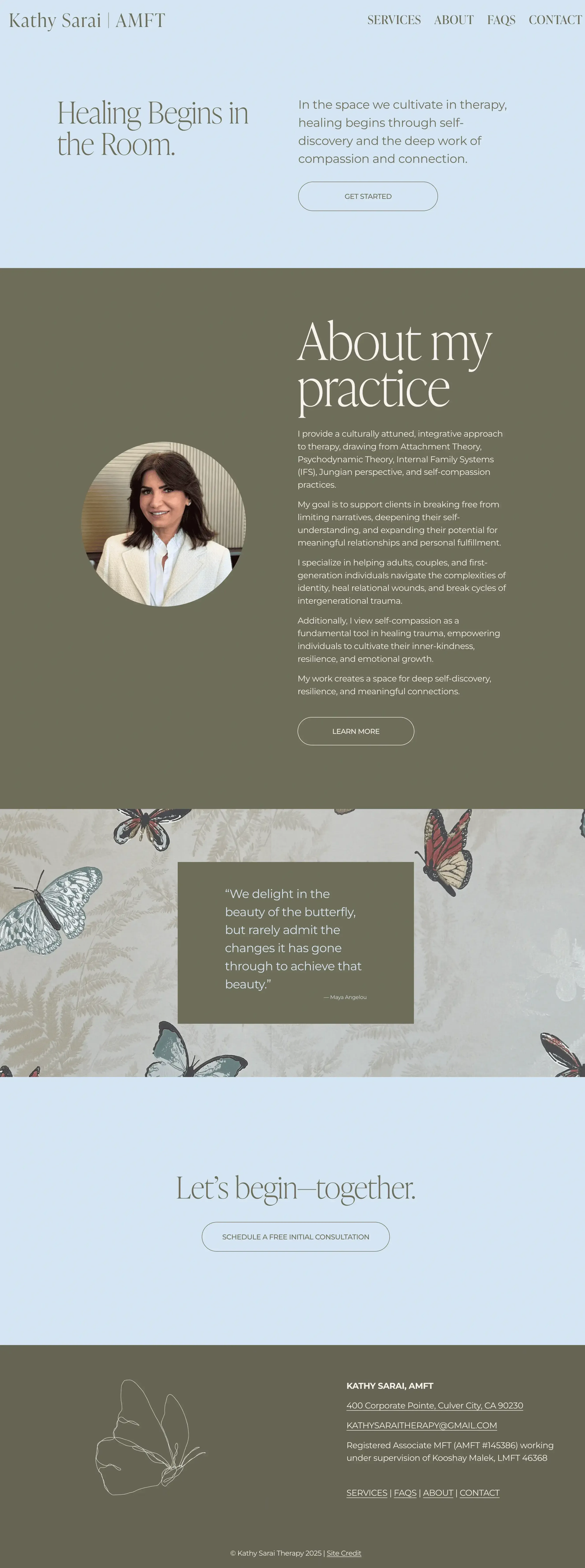 Kathy Sarai, AMFT full page screenshot