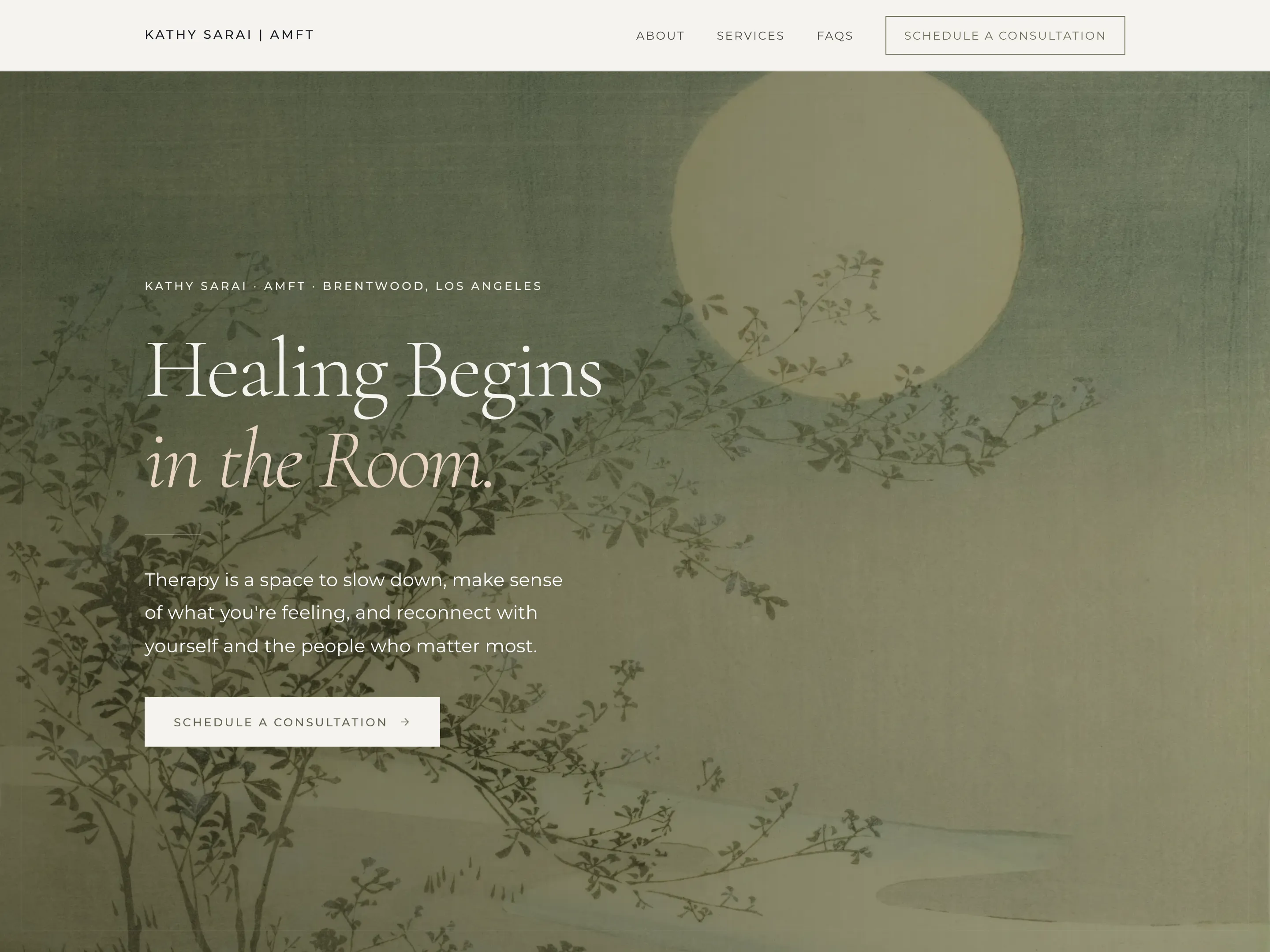 Kathy Sarai, AMFT website screenshot