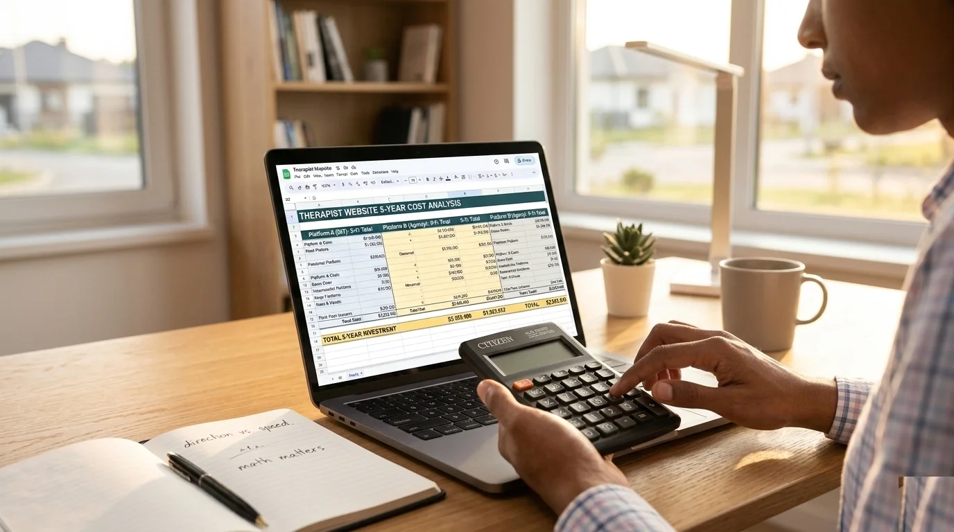 What a Therapist's Website Actually Costs Over 5 Years